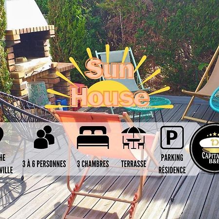 Sun House - Terrasse Parking Prive Gratuit Leilighet Troyes Eksteriør bilde